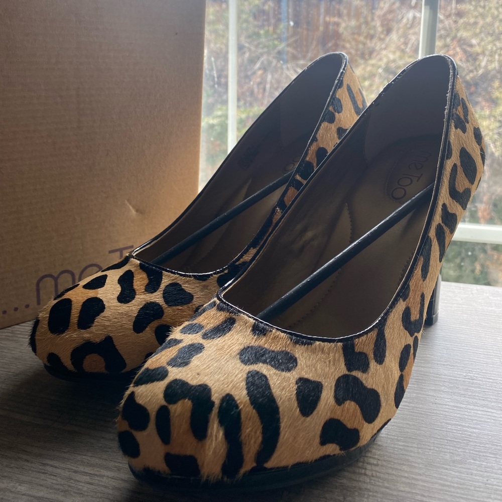 Metoo Leopard Print Heels 4” - image 1
